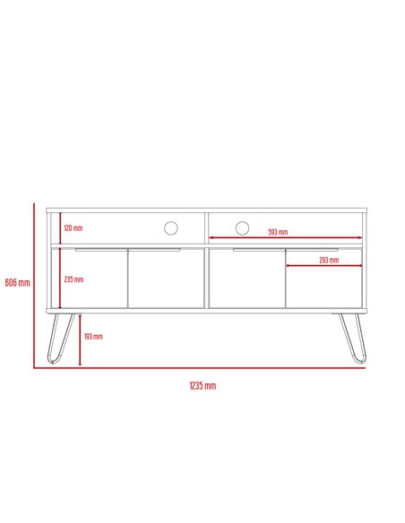 Core Products Vegas wide screen TV rack with 4 doors, VG912 - pic 117829 | FastDaddyshop