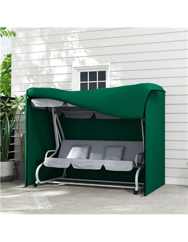 Outsunny 220 x 125cm Three-Seater Swing Chair Protective Cover - Green