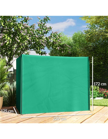 Outsunny 220 x 125cm Three-Seater Swing Chair Protective Cover - Green - pic 117968 | FastDaddyshop