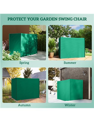 Outsunny 220 x 125cm Three-Seater Swing Chair Protective Cover - Green