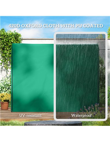 Outsunny 220 x 125cm Three-Seater Swing Chair Protective Cover - Green