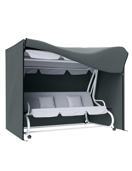 Outsunny 220 x 125cm Three-Seater Swing Chair Protective Cover - Grey - pic 117984 | FastDaddyshop