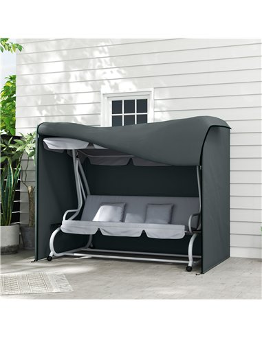 Outsunny 220 x 125cm Three-Seater Swing Chair Protective Cover - Grey