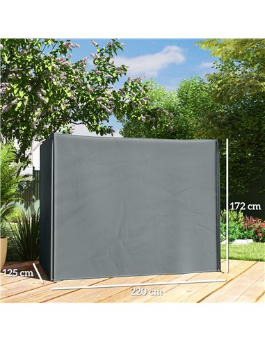 Outsunny 220 x 125cm Three-Seater Swing Chair Protective Cover - Grey
