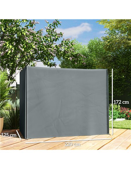 Outsunny 220 x 125cm Three-Seater Swing Chair Protective Cover - Grey - pic 117986 | FastDaddyshop