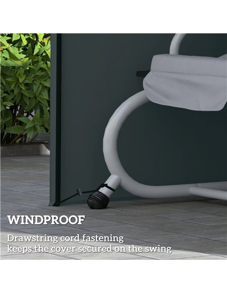 Outsunny 220 x 125cm Three-Seater Swing Chair Protective Cover - Grey - pic 117989 | FastDaddyshop