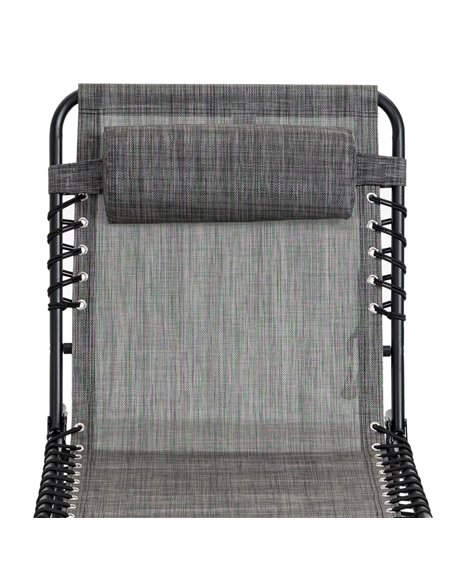 Outsunny Portable Sun Lounger Set of 2, Folding Camping Bed Cot, Reclining Lounge Chair 5-position Adjustable Backrest with Side - pic 118216 | FastDaddyshop