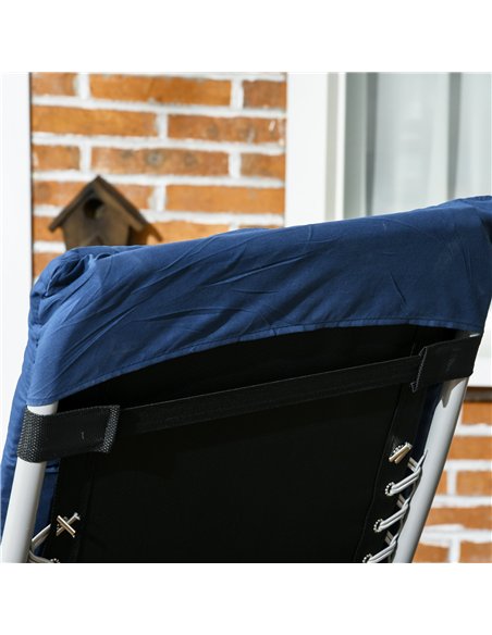 Outsunny 2 Piece Reclining Zero Gravity Sun Loungers with Cushions, Blue - pic 118271 | FastDaddyshop