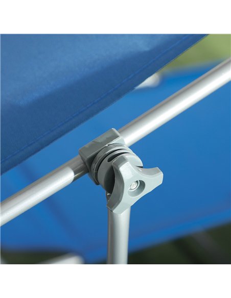 Outsunny Sun Lounger, with Adjustable Face Canopy - Bright Blue - pic 118288 | FastDaddyshop