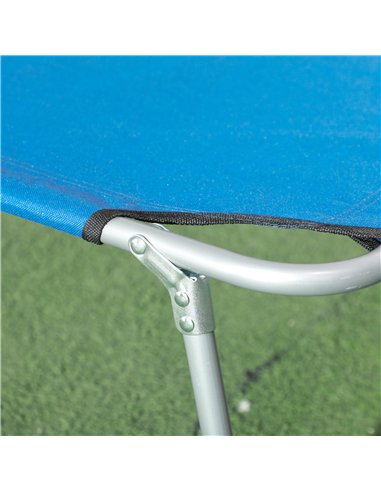Outsunny Sun Lounger, with Adjustable Face Canopy - Bright Blue