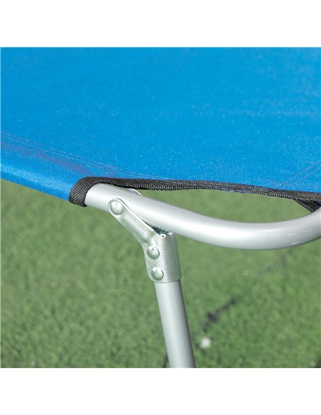 Outsunny Sun Lounger, with Adjustable Face Canopy - Bright Blue - pic 118289 | FastDaddyshop