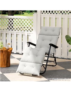 Outsunny Sun Lounger Cushion Only, 190x56x10cm Garden Lounge Chair Cushion, UPF20+ 220gsm Fabric, Thick Sunbed Replacement Cushi