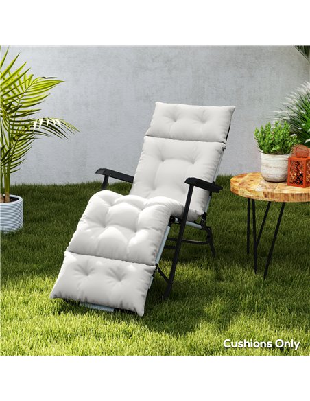 Outsunny Sun Lounger Cushion Only, 190x56x10cm Garden Lounge Chair Cushion, UPF20+ 220gsm Fabric, Thick Sunbed Replacement Cushi - pic 118432 | FastDaddyshop