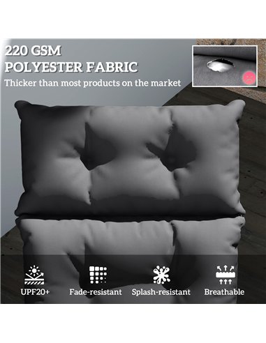 Outsunny Sun Lounger Cushion Only, 190x56x10cm Garden Lounge Chair Cushion, UPF20+ 220gsm Fabric, Thick Sunbed Replacement Cushi
