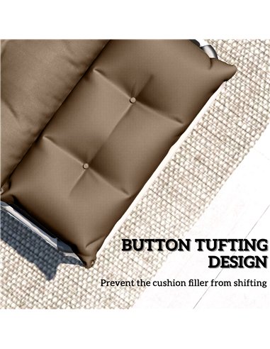 Outsunny Sun Lounger Cushions Only, 190x56x10cm Garden Lounge Chair Cushions Set of 2, UPF20+ 220gsm Fabric, Thick Sunbed Replac