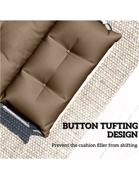 Outsunny Sun Lounger Cushions Only, 190x56x10cm Garden Lounge Chair Cushions Set of 2, UPF20+ 220gsm Fabric, Thick Sunbed Replac - pic 118466 | FastDaddyshop