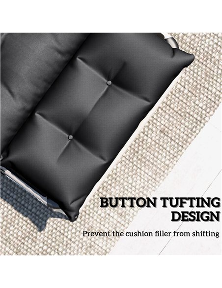 Outsunny Sun Lounger Cushions Only, 190x56x10cm Garden Lounge Chair Cushions Set of 2, UPF20+ 220gsm Fabric, Thick Sunbed Replac - pic 118475 | FastDaddyshop