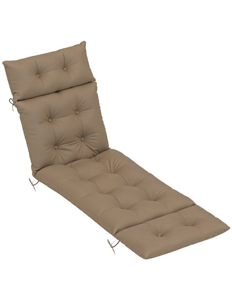 Outsunny Sun Lounger Cushion Only, 190x56x10cm Garden Lounge Chair Cushion, UPF20+ 220gsm Fabric, Thick Sunbed Replacement Cushi - pic 118488 | FastDaddyshop