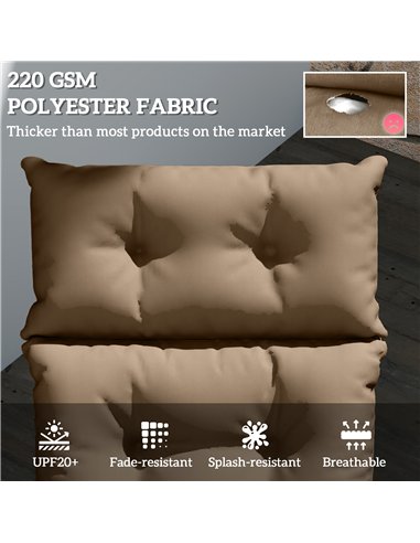 Outsunny Sun Lounger Cushion Only, 190x56x10cm Garden Lounge Chair Cushion, UPF20+ 220gsm Fabric, Thick Sunbed Replacement Cushi