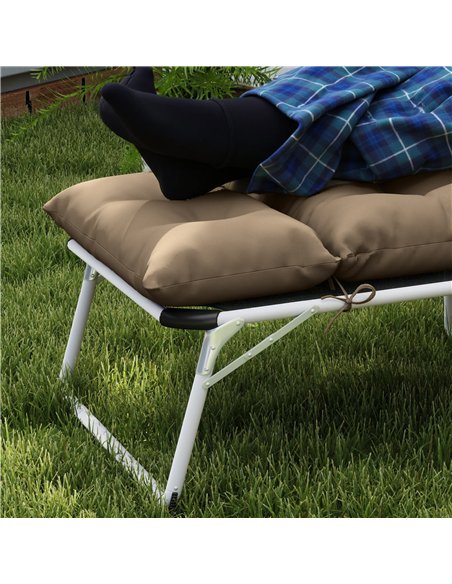 Outsunny Sun Lounger Cushion Only, 190x56x10cm Garden Lounge Chair Cushion, UPF20+ 220gsm Fabric, Thick Sunbed Replacement Cushi - pic 118496 | FastDaddyshop