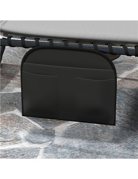 Outsunny Folding Sun Loungers Set of 2, Recliner Garden Chairs with Quick Drying Pad Headrest Side Pocket, Garden Sun Loungers f - pic 118514 | FastDaddyshop