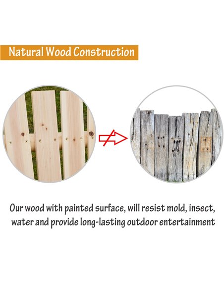 Outsunny Outdoor 2 Seater Larch Wood Wooden Garden Porch Swing Chair  Hammock Bench Lounger - pic 11860 | FastDaddyshop