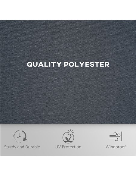 Outsunny Replacement Gazebo Curtains 4-Panel Sidewalls with Zipper for 3 x 3 (M) Yard Gazebos Canopy Tent, Dark Grey - pic 118618 | FastDaddyshop