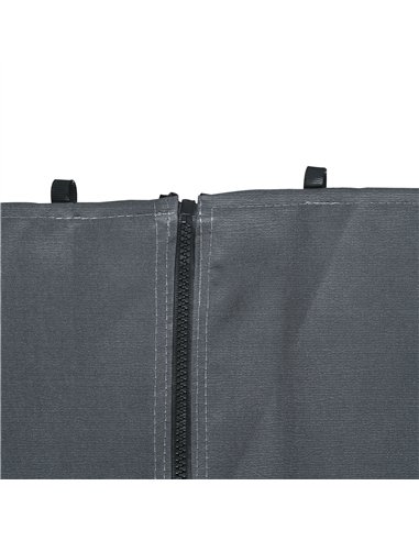 Outsunny Replacement Gazebo Curtains 4-Panel Sidewalls with Zipper for 3 x 3 (M) Yard Gazebos Canopy Tent, Dark Grey