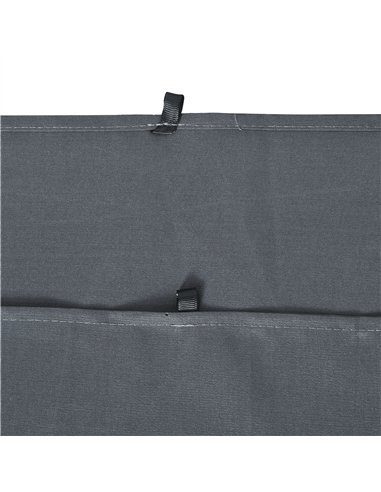 Outsunny Replacement Gazebo Curtains 4-Panel Sidewalls with Zipper for 3 x 3 (M) Yard Gazebos Canopy Tent, Dark Grey