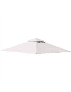 Outsunny 3x3(m) Replacement Gazebo Canopy, Double Tier Roof Top for Garden, Patio, Outdoor, Beige (TOP ONLY)