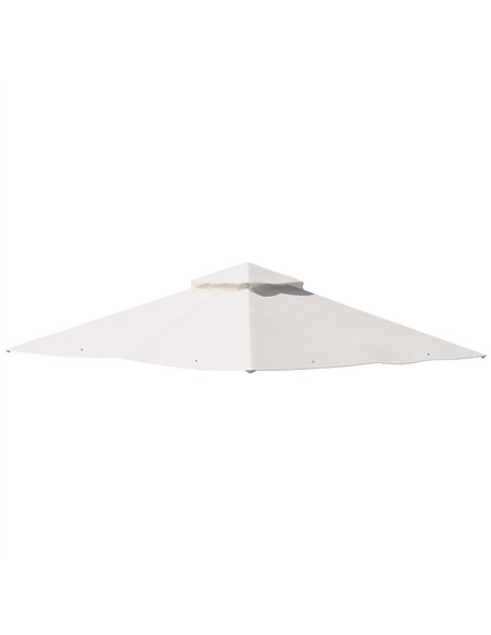 Outsunny 3x3(m) Replacement Gazebo Canopy, Double Tier Roof Top for Garden, Patio, Outdoor, Beige (TOP ONLY) - pic 118623 | FastDaddyshop