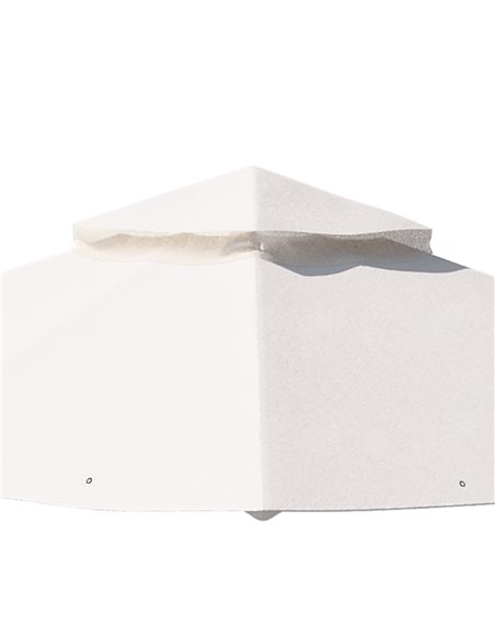 Outsunny 3x3(m) Replacement Gazebo Canopy, Double Tier Roof Top for Garden, Patio, Outdoor, Beige (TOP ONLY) - pic 118629 | FastDaddyshop