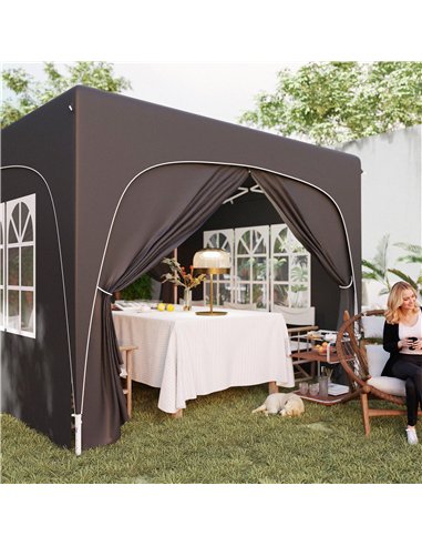 Outsunny 3 x 3m Pop-Up Gazebo Shelter, with Accessories - Black