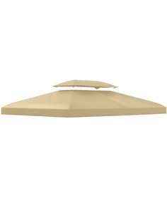 Outsunny Gazebo Roof Replacement, for 3 x 4m Frames - Cream