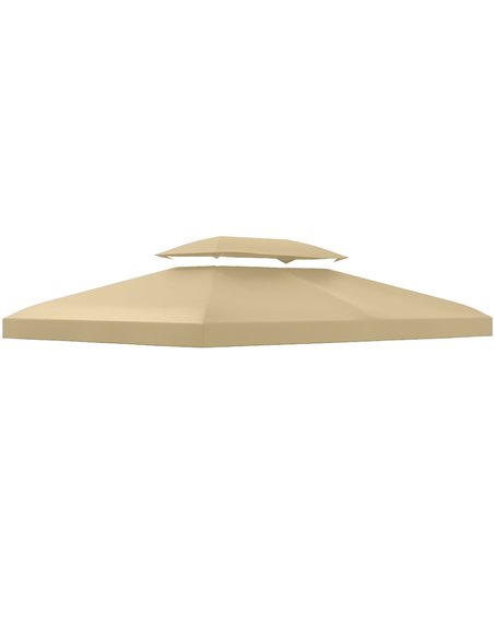 Outsunny Gazebo Roof Replacement, for 3 x 4m Frames - Cream - pic 118668 | FastDaddyshop