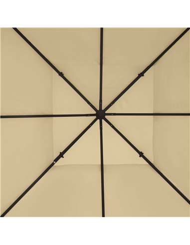 Outsunny Gazebo Roof Replacement, for 3 x 4m Frames - Cream