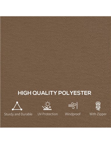Outsunny Set of Four 3 x 4m Gazebo Replacement Walls - Dark Brown