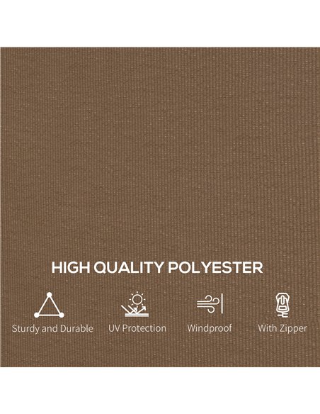 Outsunny Set of Four 3 x 4m Gazebo Replacement Walls - Dark Brown - pic 118683 | FastDaddyshop