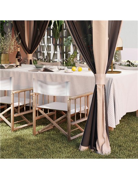 Outsunny 3.6 x 3.6m Pop-Up Gazebo, with Accessories - Beige - pic 118721 | FastDaddyshop