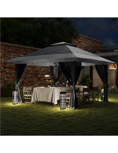 Outsunny 3.6 x 3.6m Pop-Up Gazebo, with Accessories - Grey - pic 118738 | FastDaddyshop
