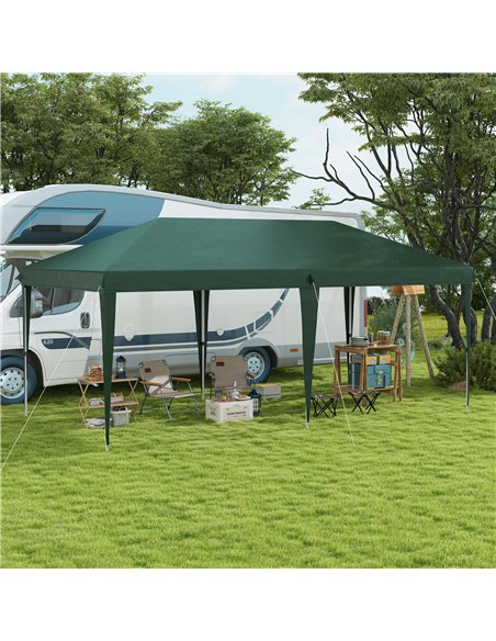 Outsunny 6 x 3 m Pop-Up Steel Frame Gazebo - Green - pic 118741 | FastDaddyshop