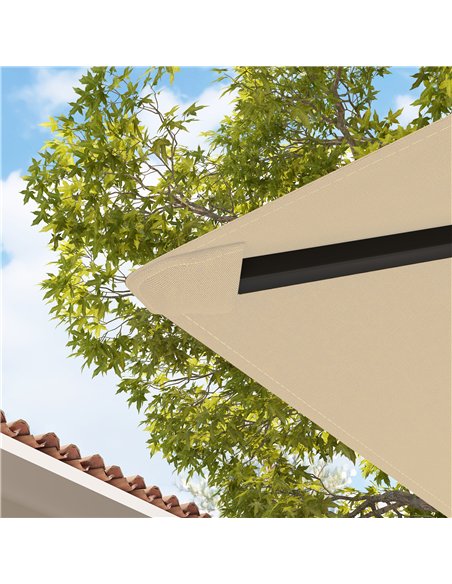 Outsunny 3 x 3(m) Gazebo Canopy Replacement Cover, Garden Gazebo Roof Replacement with Drain Holes, Water Resistant PVC Coating, - pic 118765 | FastDaddyshop