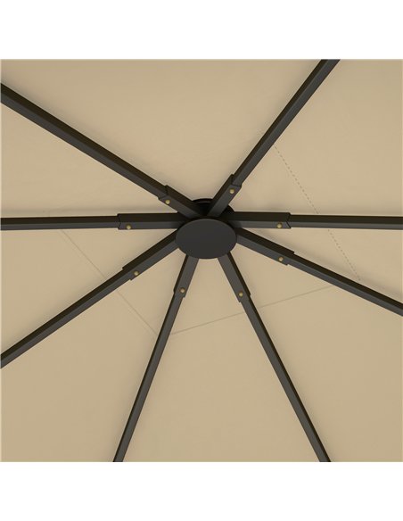 Outsunny 3 x 3(m) Gazebo Canopy Replacement Cover, Garden Gazebo Roof Replacement with Drain Holes, Water Resistant PVC Coating, - pic 118766 | FastDaddyshop