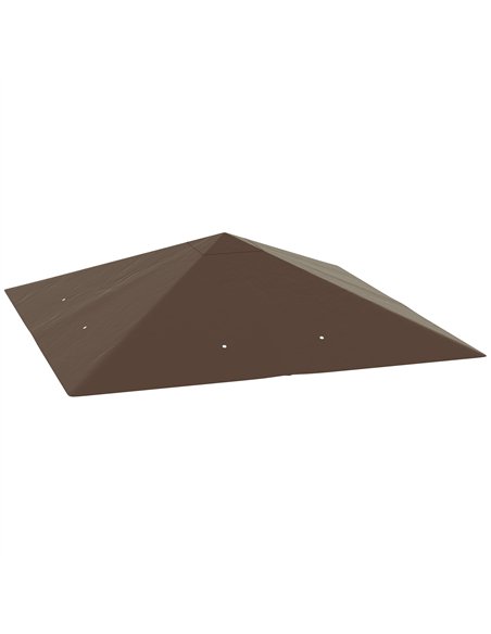 Outsunny 3 x 3(m) Gazebo Canopy Replacement Cover, Garden Gazebo Roof Replacement with Drain Holes, Water-resistant Plastic Coat - pic 118767 | FastDaddyshop