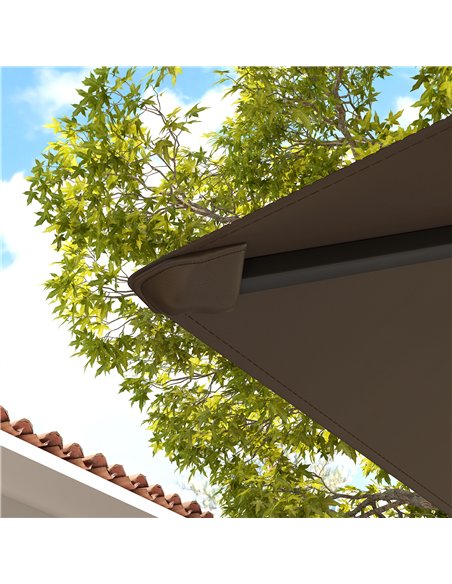 Outsunny 3 x 3(m) Gazebo Canopy Replacement Cover, Garden Gazebo Roof Replacement with Drain Holes, Water-resistant Plastic Coat - pic 118774 | FastDaddyshop