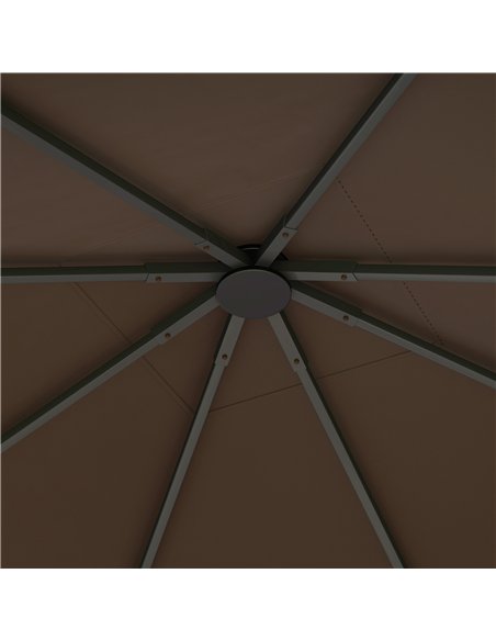 Outsunny 3 x 3(m) Gazebo Canopy Replacement Cover, Garden Gazebo Roof Replacement with Drain Holes, Water-resistant Plastic Coat - pic 118775 | FastDaddyshop