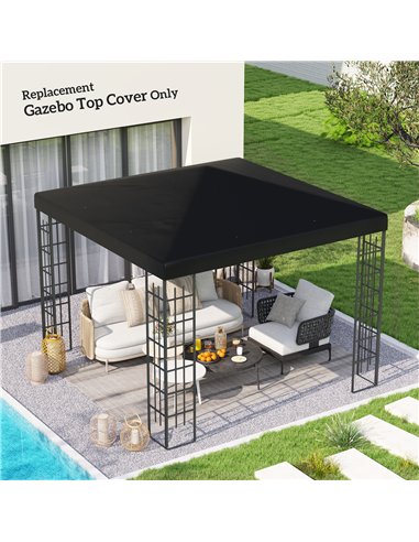 Outsunny 3 x 3(m) Gazebo Frame Replacement - Black
