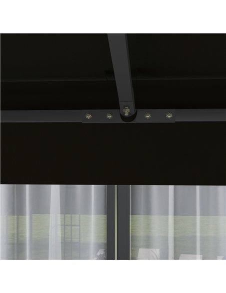 Outsunny 3 x 3(m) Gazebo Frame Replacement - Black - pic 118783 | FastDaddyshop