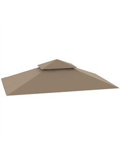 Outsunny Grill Gazebo Replacement Canopy Roof for 1.5 x 2.4m Frame, UPF50+ Protection, Double Tiered 5' x 8' Outdoor BBQ Gazebo 