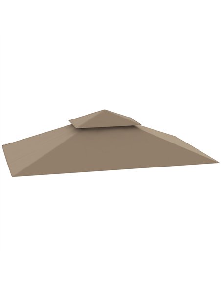 Outsunny Grill Gazebo Replacement Canopy Roof for 1.5 x 2.4m Frame, UPF50+ Protection, Double Tiered 5' x 8' Outdoor BBQ Gazebo  - pic 118803 | FastDaddyshop